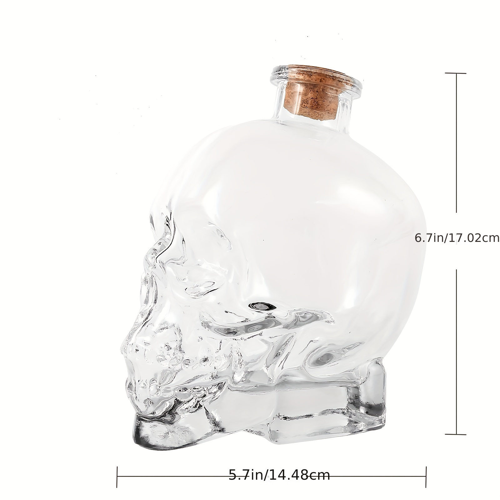 Skull Decanter Crystal Glass Skull Liquor Bottle Whiskey - Temu