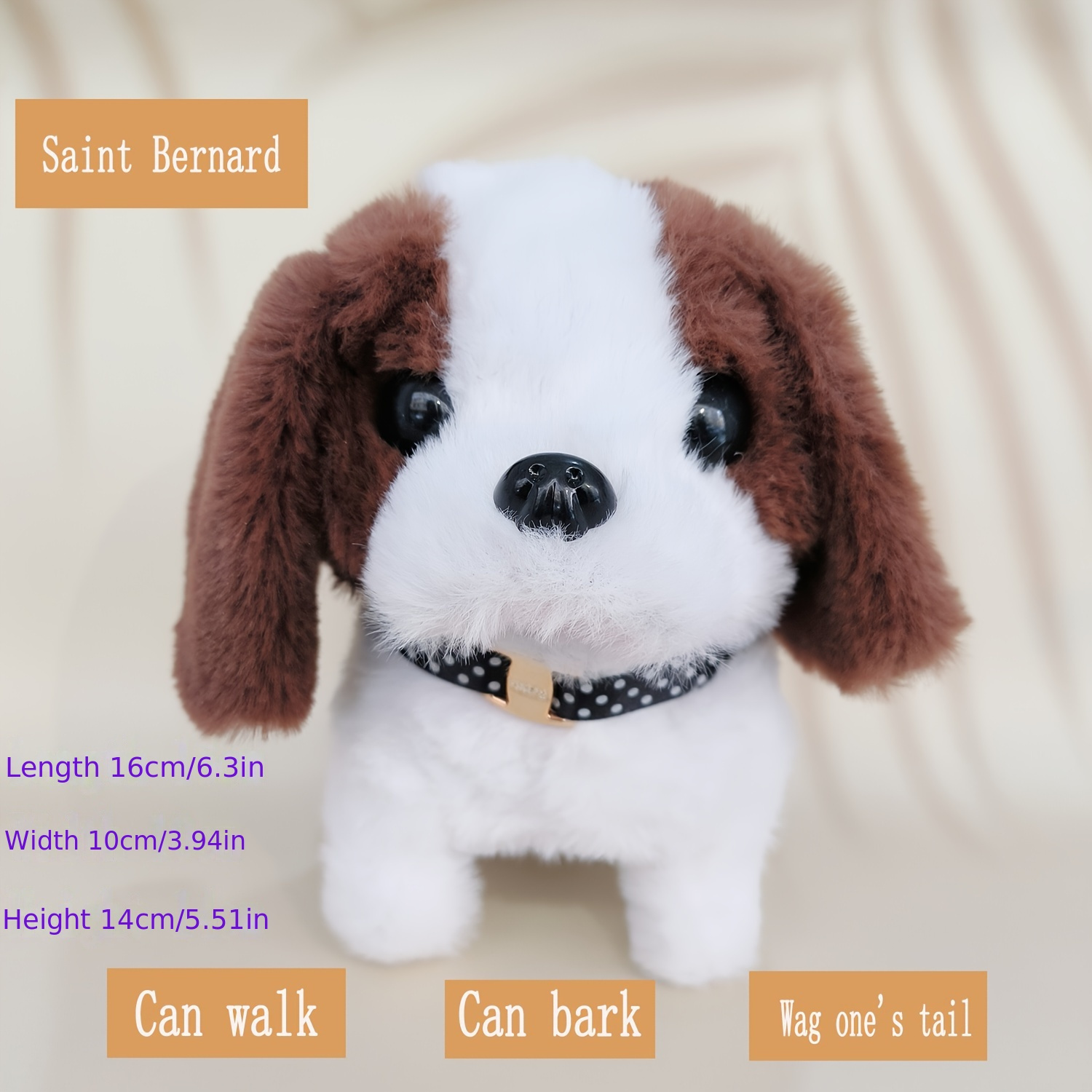 Super Cute Realistic Robot Dog Interactive Toy Dog Plush Electric