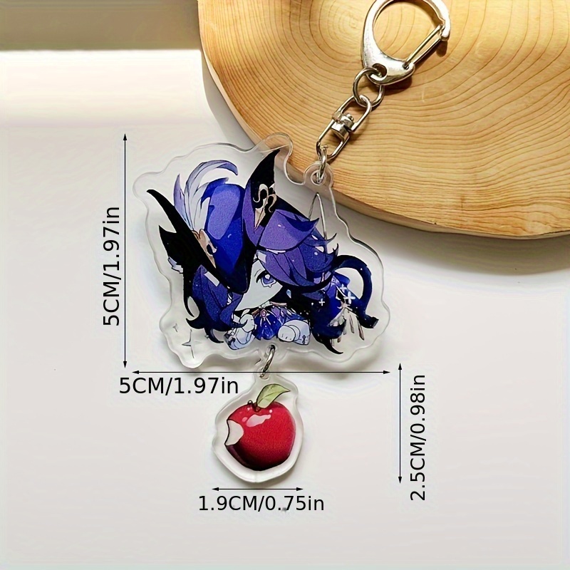 Anime Character Acrylic Keychain, Cartoon Game Pendant, Transparent, Fashionable Kawaii Bag Charm, Ideal Gift For Friends And Classmates, Decorative A