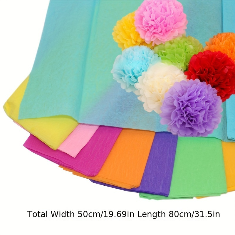 Crepe Paper Flower Diy Kits Crepe Paper Rolls Birthday Party - Temu