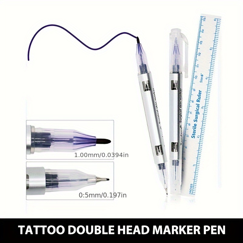 Tattoo, Piercing, Surgical Skin Marker + Sterile Ruler - Esthetic