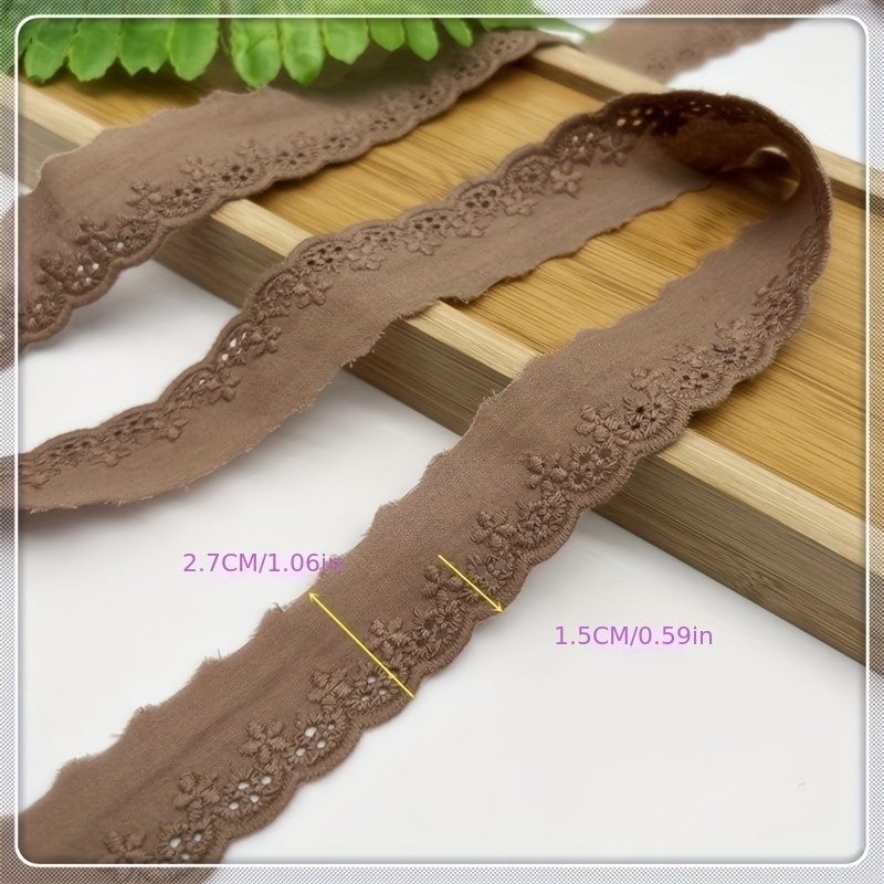Image of 1 Meter Embroidered Pure Cotton Edge Width 2.7cm Curtain Collar Sleeve Additions Clothing Decoration