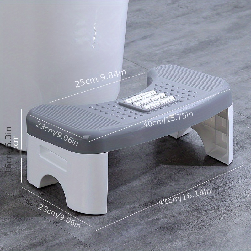 Portable Foldable Bathroom Toilet Stool with Foot Massage