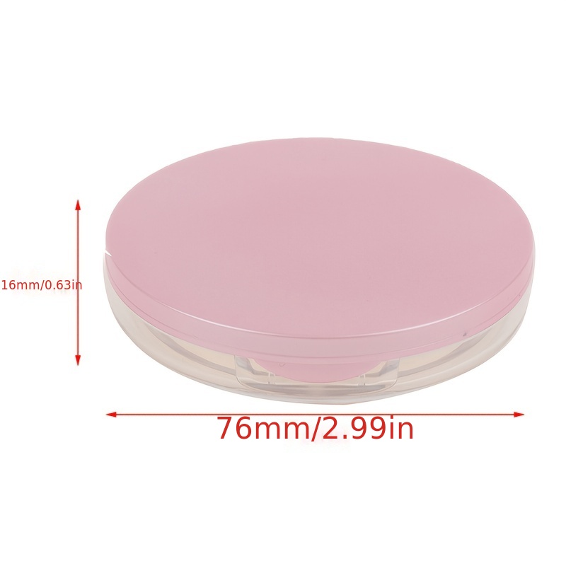 Velvet Powder Compact Container with Puff and Mirror