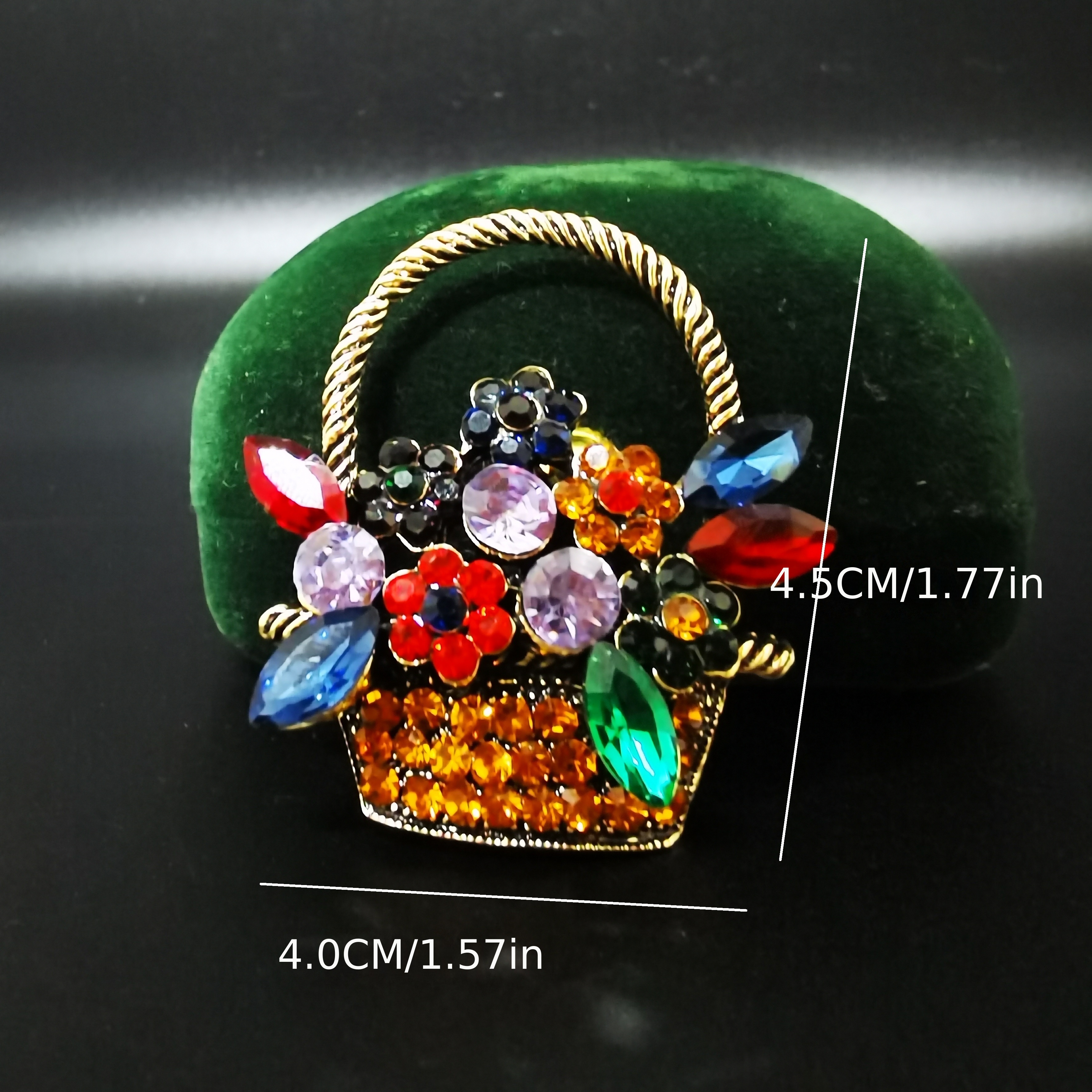 Flower on sale basket brooch