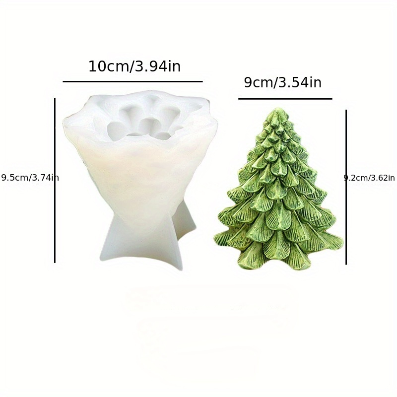 Spiral Cone Christmas Tree Silicone Candle Mold