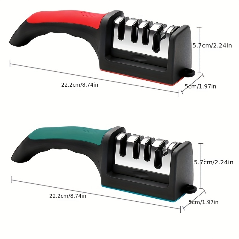 1pc Red Multifunctional Knife Sharpener, Suitable For Home And Commercial  Use, With Quick Sharpening, Knife-opening And Polishing Functions