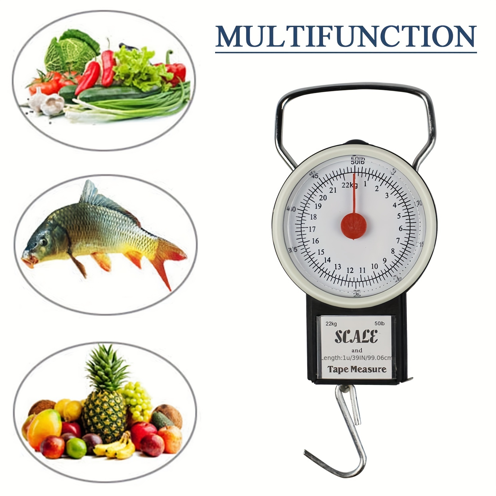 Hand Held Dial Weight Scale Tape Measure Portable Spring - Temu
