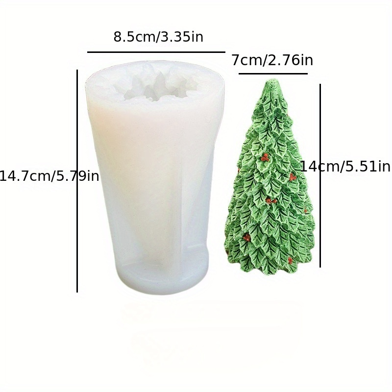 Spiral Cone Christmas Tree Silicone Candle Mold