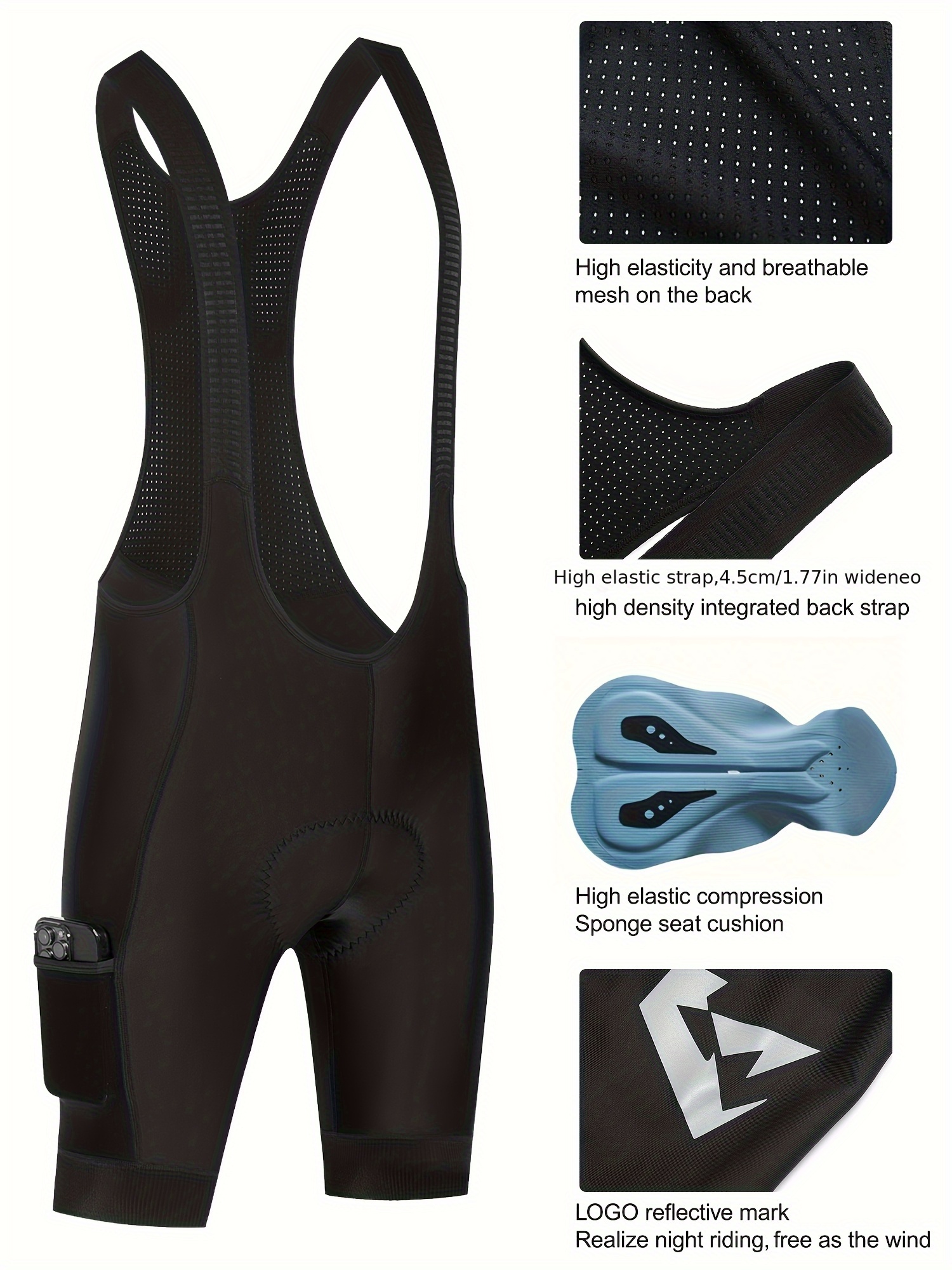 mens cycling bib shorts with cushion cycling shorts tight version with elastic quick drying breathable bicycle shorts for road bike racing