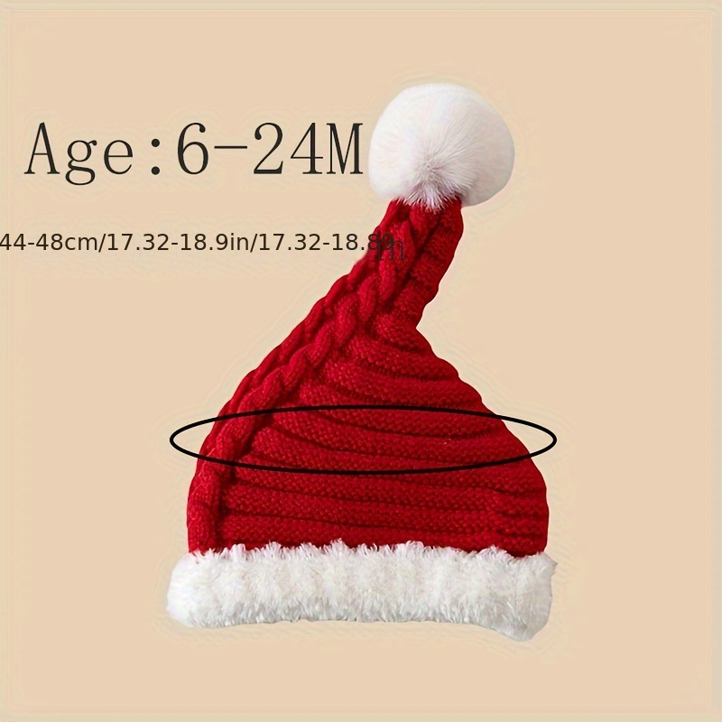 Baby Christmas Hat Unisex Cap Knit Cap Infant Ear Warm Hat Suitable For Christmas Party