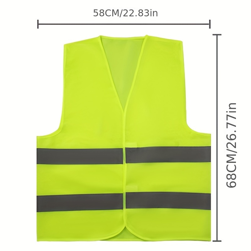 Gelbe Warnweste Mit 9 Taschen, Fluoreszierende Orangefarbene Streifen, Die  Die Reflektierenden Bänder Umreißen - Industrie & Handel - Temu
