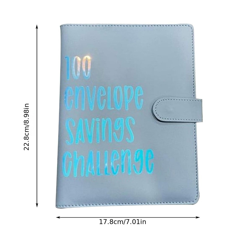 Carpeta de desafío para ahorrar dinero, 100 sobres, carpeta de ahorro de  dinero con bolsas, libro de ahorros con sobres de efectivo, sobres de  ahorro
