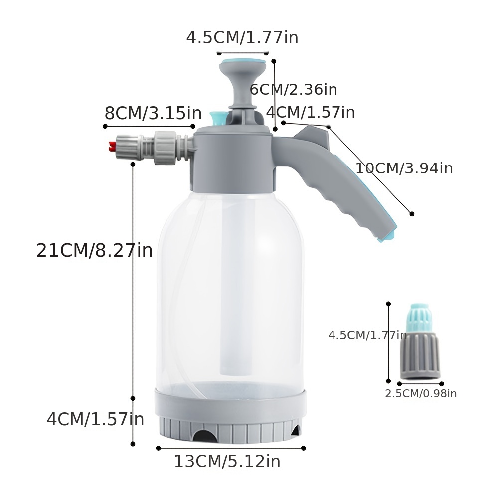 2L Car Wash Foam Spray Can Car Wash Watering Can Manual Pneumatic Universal  Sprayer Cleaning Foam Nozzle Spray Bottle