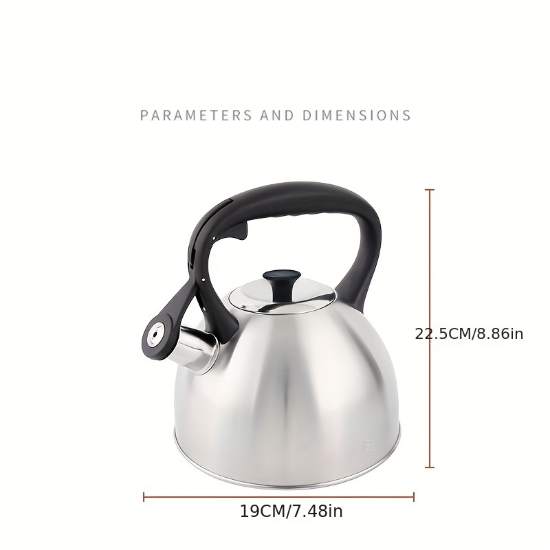   stainless steel kettle with whistle gas stove boiling kettle 2 5l sand color teapot details 2