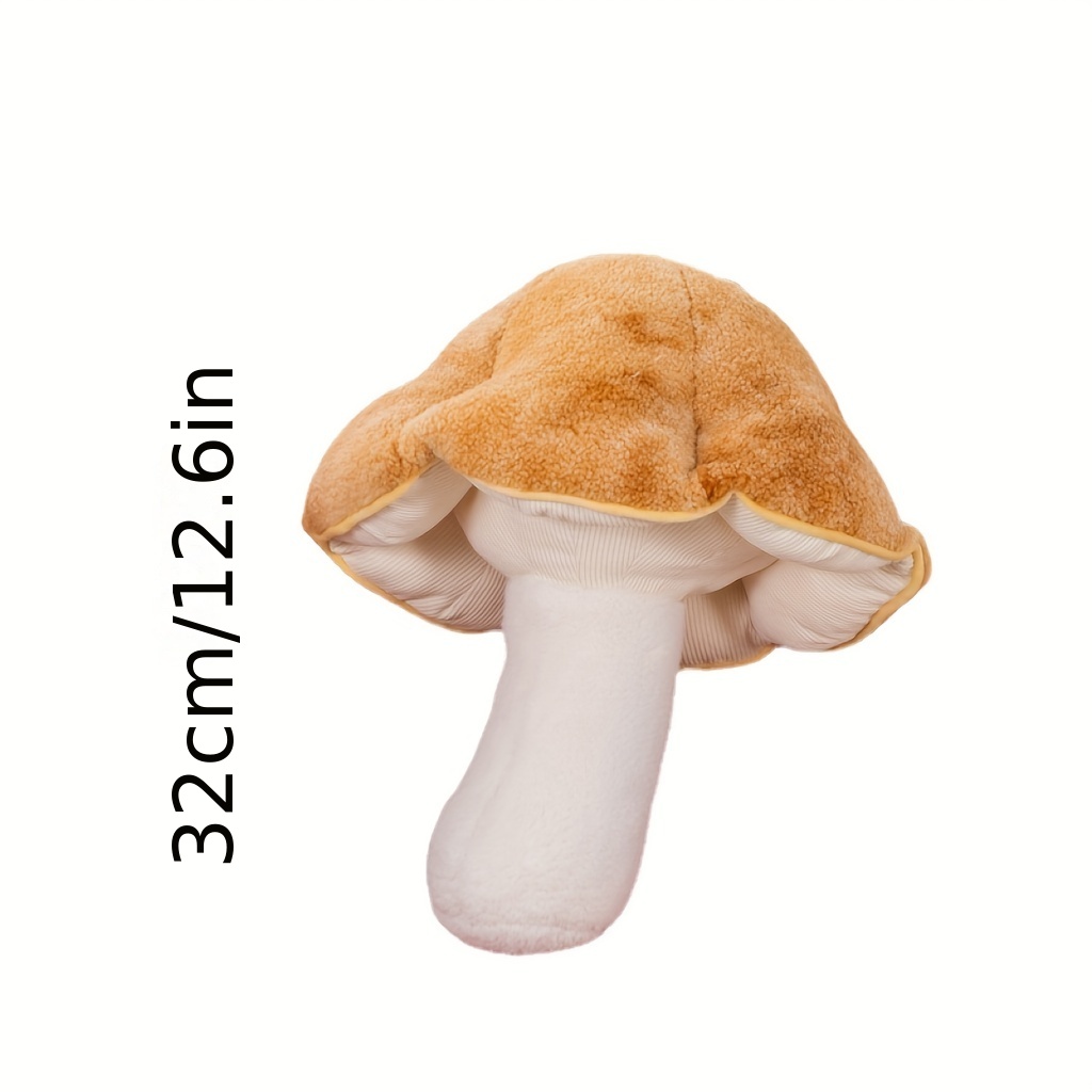 3d Mushroom Throw Pillows Funny Food Pillow Plush Toys - Temu