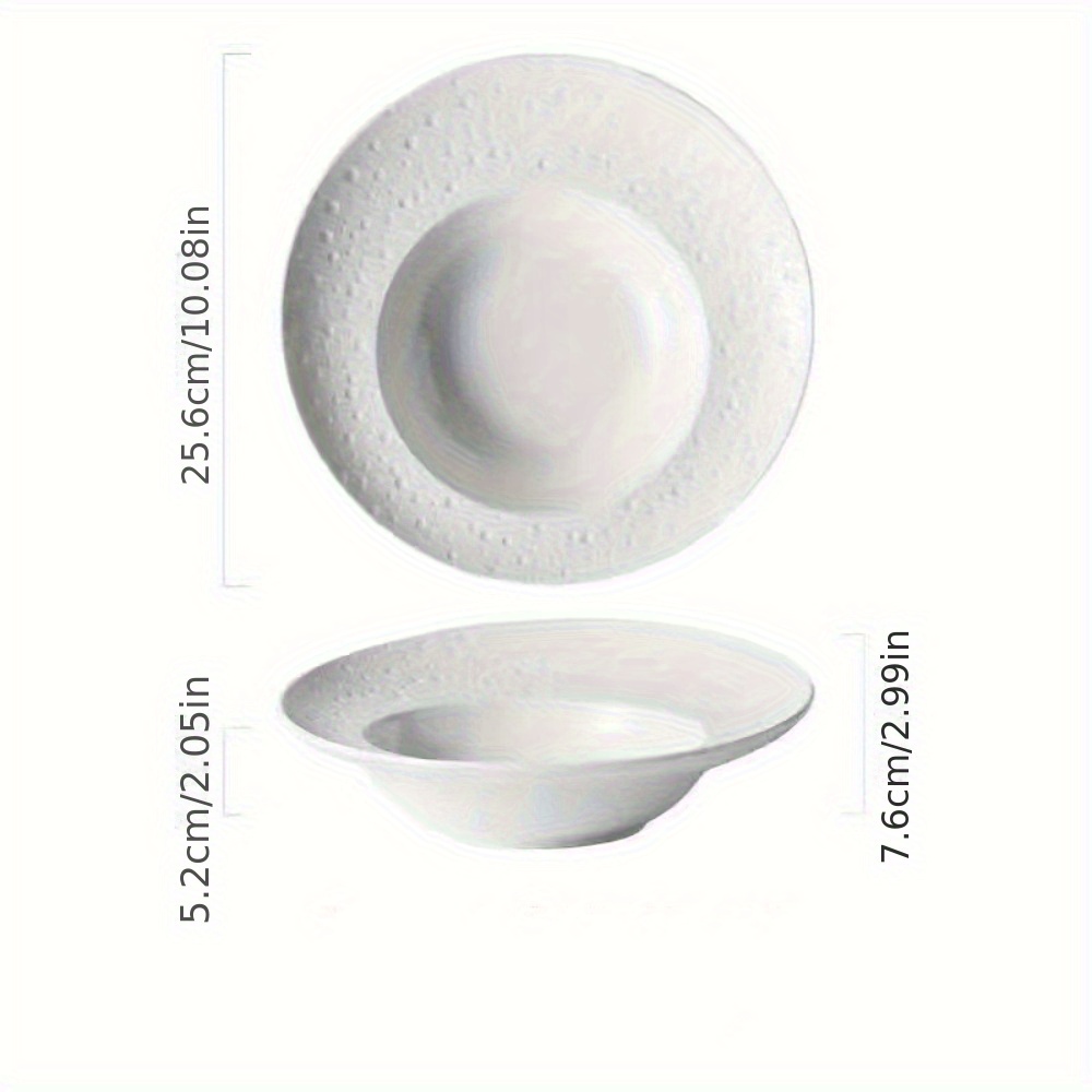 Ceramic Deep Dish With Design, Versatile Straw Hat Bowl, Salad And Pasta Plates, Imaginative Dinnerware Featuring Meteor And Planet Patterns, Soup Bowl, And Fruit Salad Bowl
