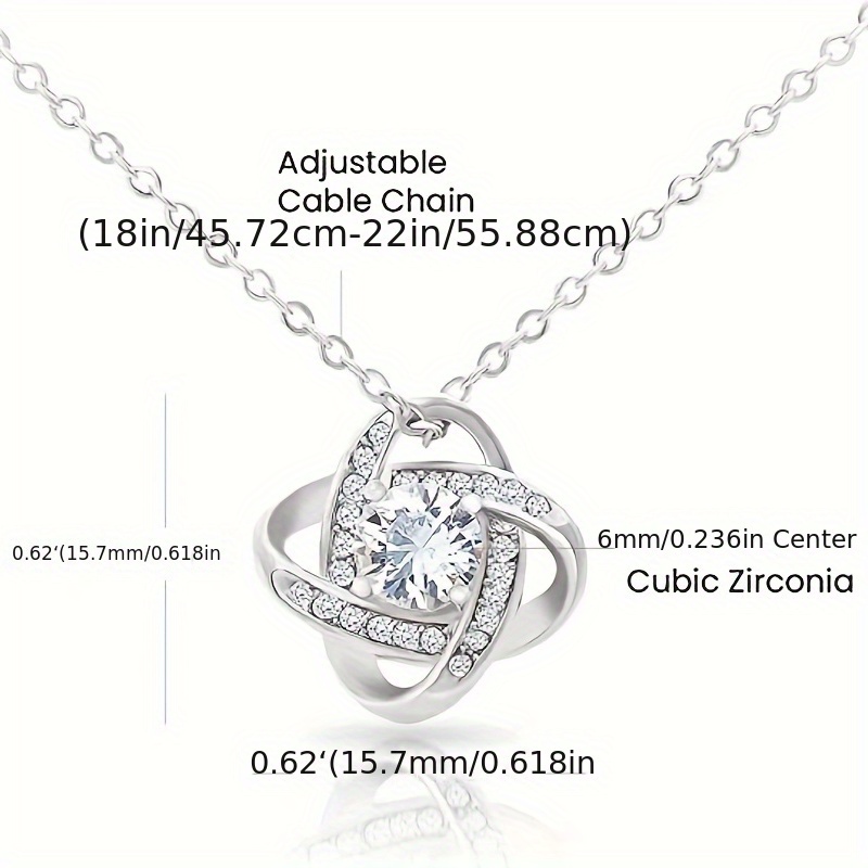 Exquisite Necklace Gift Box with Love Knot Necklace
