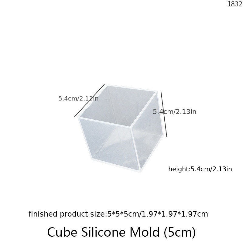 0.25x0.25x0.25 Pixels Mosaic Tile Silicone Mold - 300 Square Cubes x 1/4  Deep