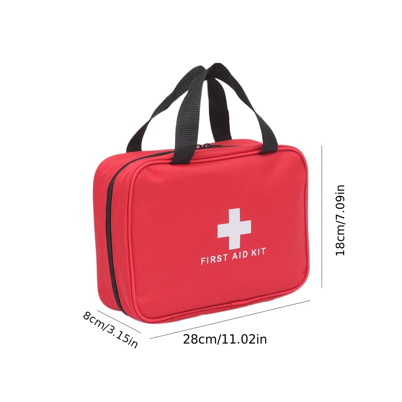 Botiquin neceser primeros auxilios con dotacion 25 cm x 20 cm x 8 cm  Completo Emergencia, Para Viaje y Acampada, Coche, Supervivencia,  Excursión, Montaña, Senderismo, Aventura, Rojo. : : Salud y  cuidado personal