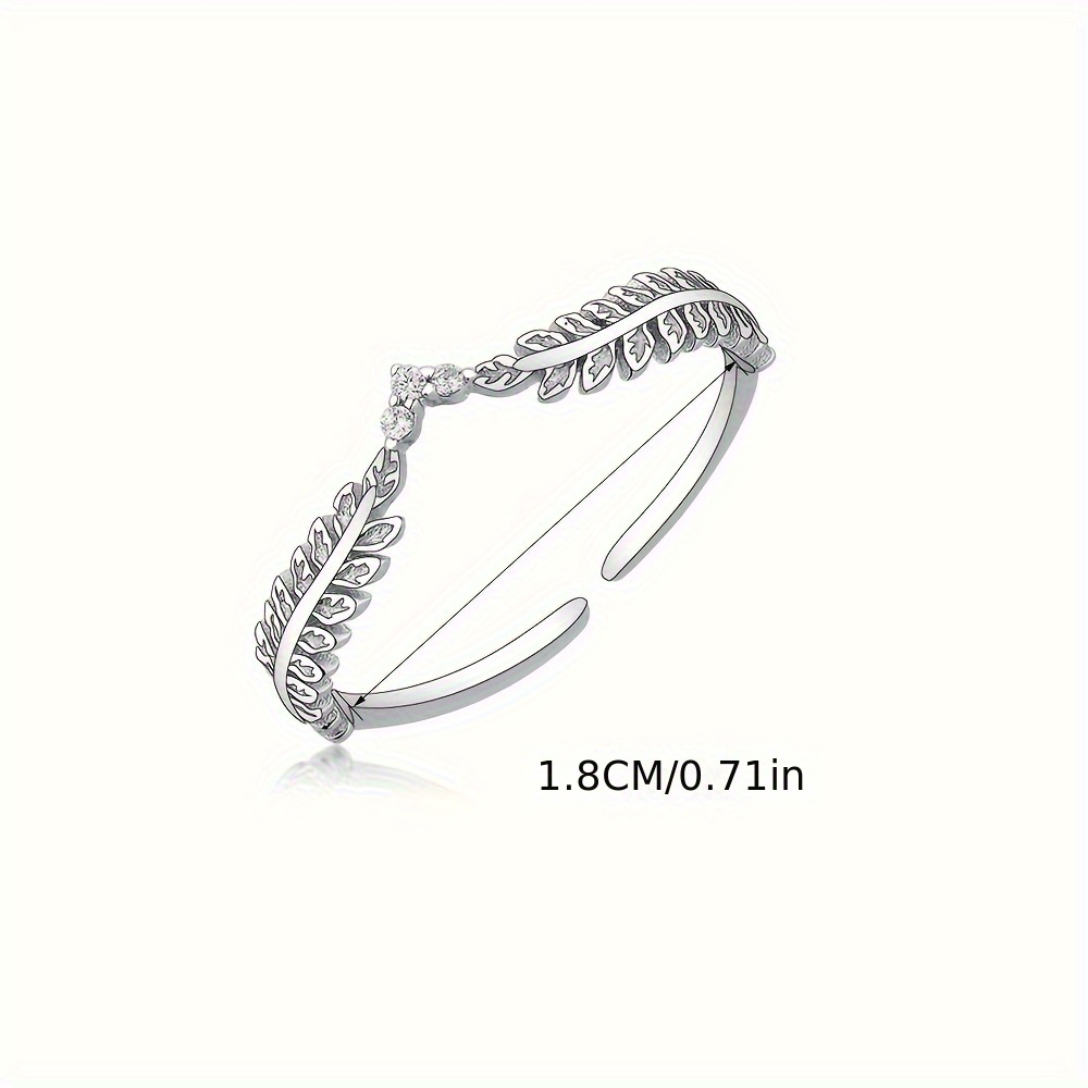 925 Silver Leaf Crown Ring Gold Plated CZ Perfect for Celebrations