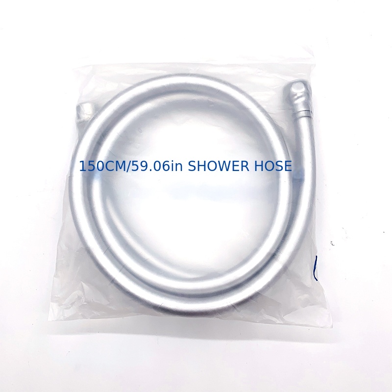 4.92ft Flexible PVC Shower Hose Universal Interface Bathroom Accessory