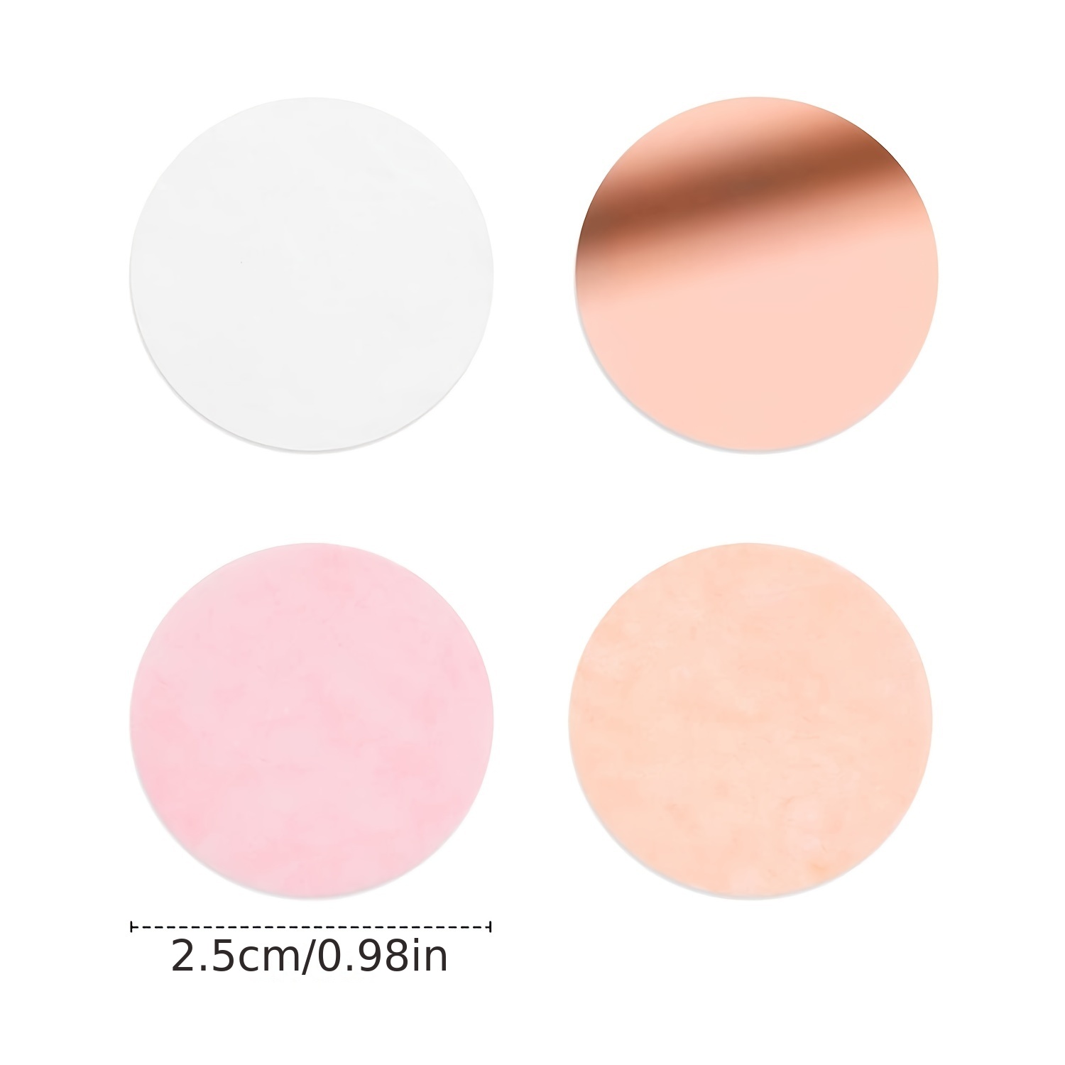 Round Tissue Confetti Glitter,Rose Gold Pink White Paper Tissue Confetti  Dots