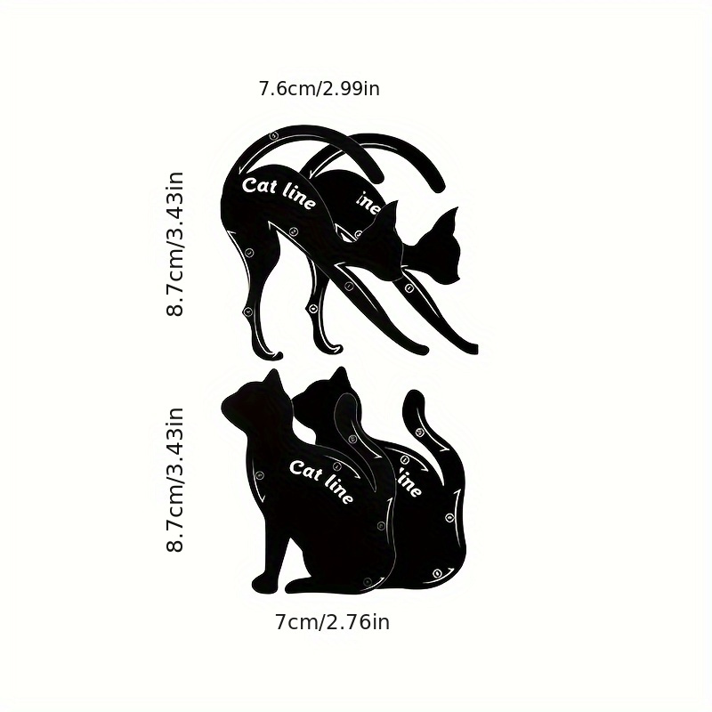 4pcs Eyeliner Stencils for Cat Eye Wing & Smoky Eyeshadow Applicator