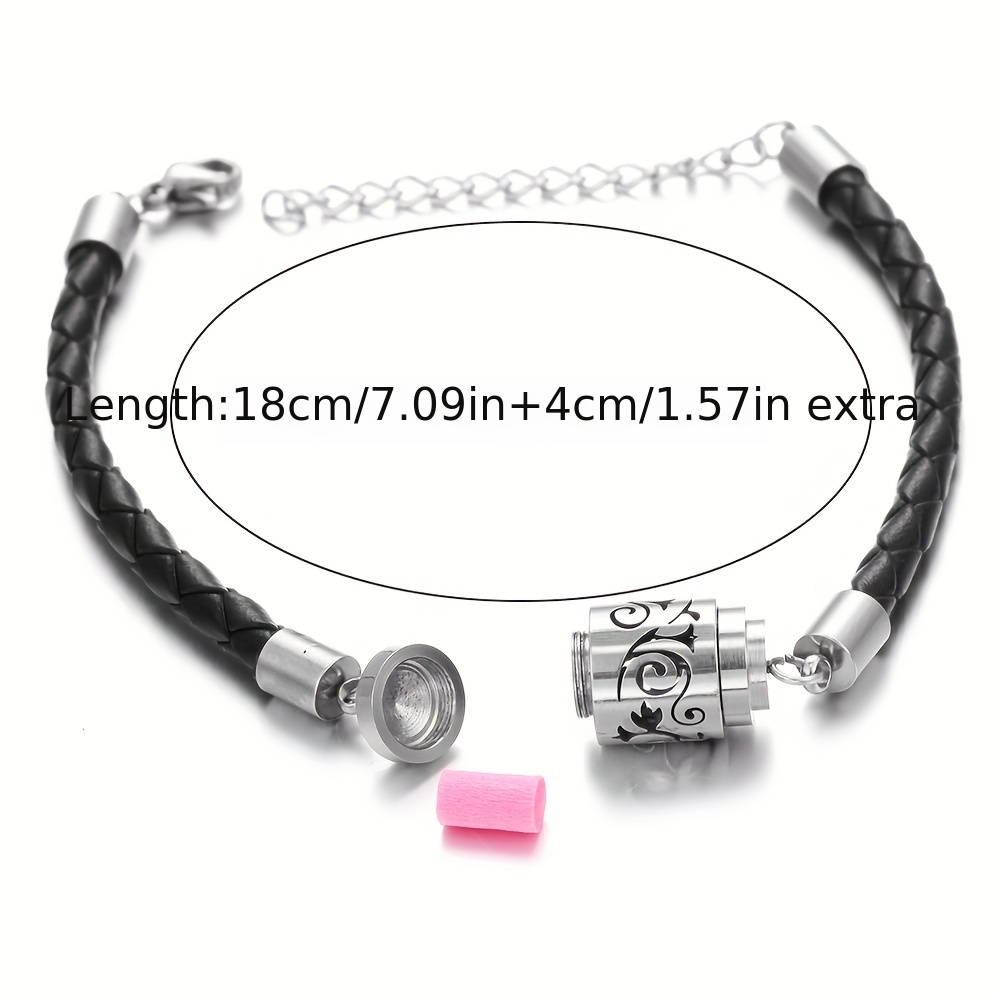 Men's Stainless Steel Aromatherapy Oil Bracelet