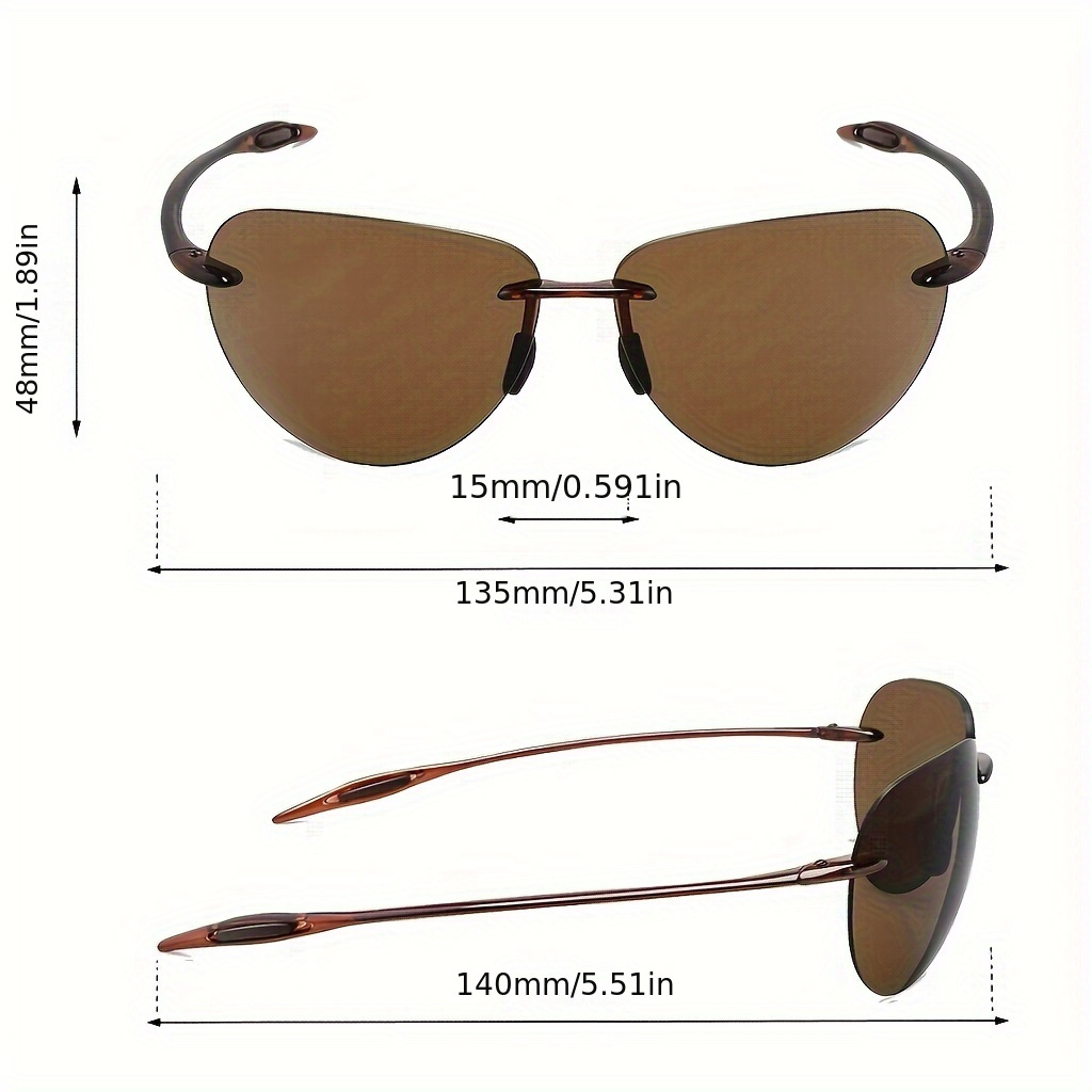 Juli Sports Sunglasses Tr90 Rimless Frame Running Fishing - Temu Canada