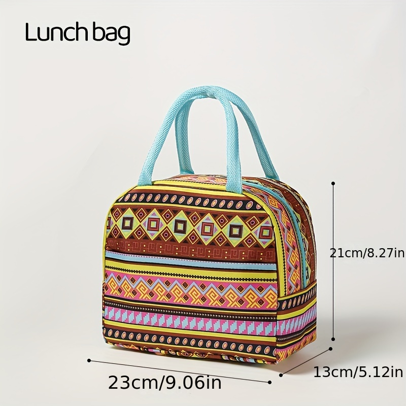 All Over Pattern Lunch Storage Bag, Lightweight Portable Lunch Bag