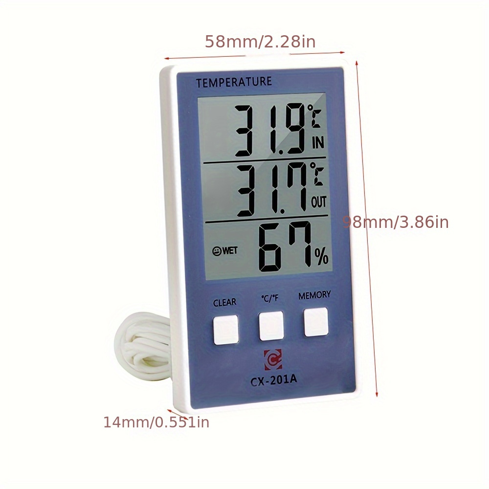 Capteur de température et d'humidité à affichage numérique 