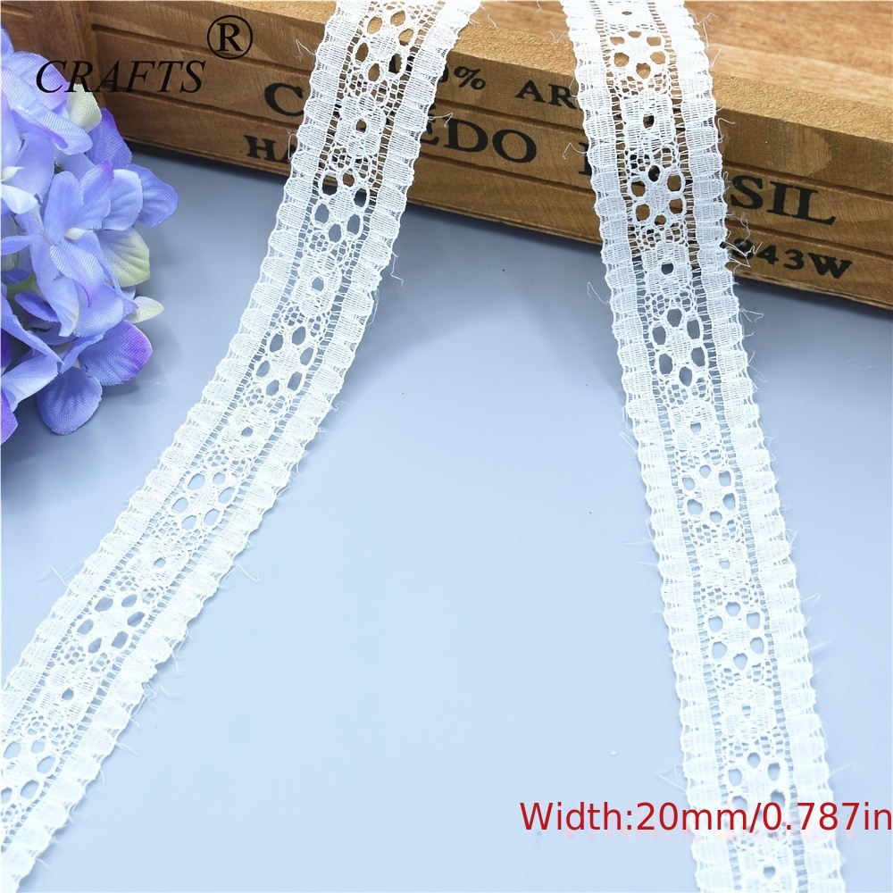 White Cotton Lace Trim Applique 5 Yards Sewing DIY Algeria | Ubuy