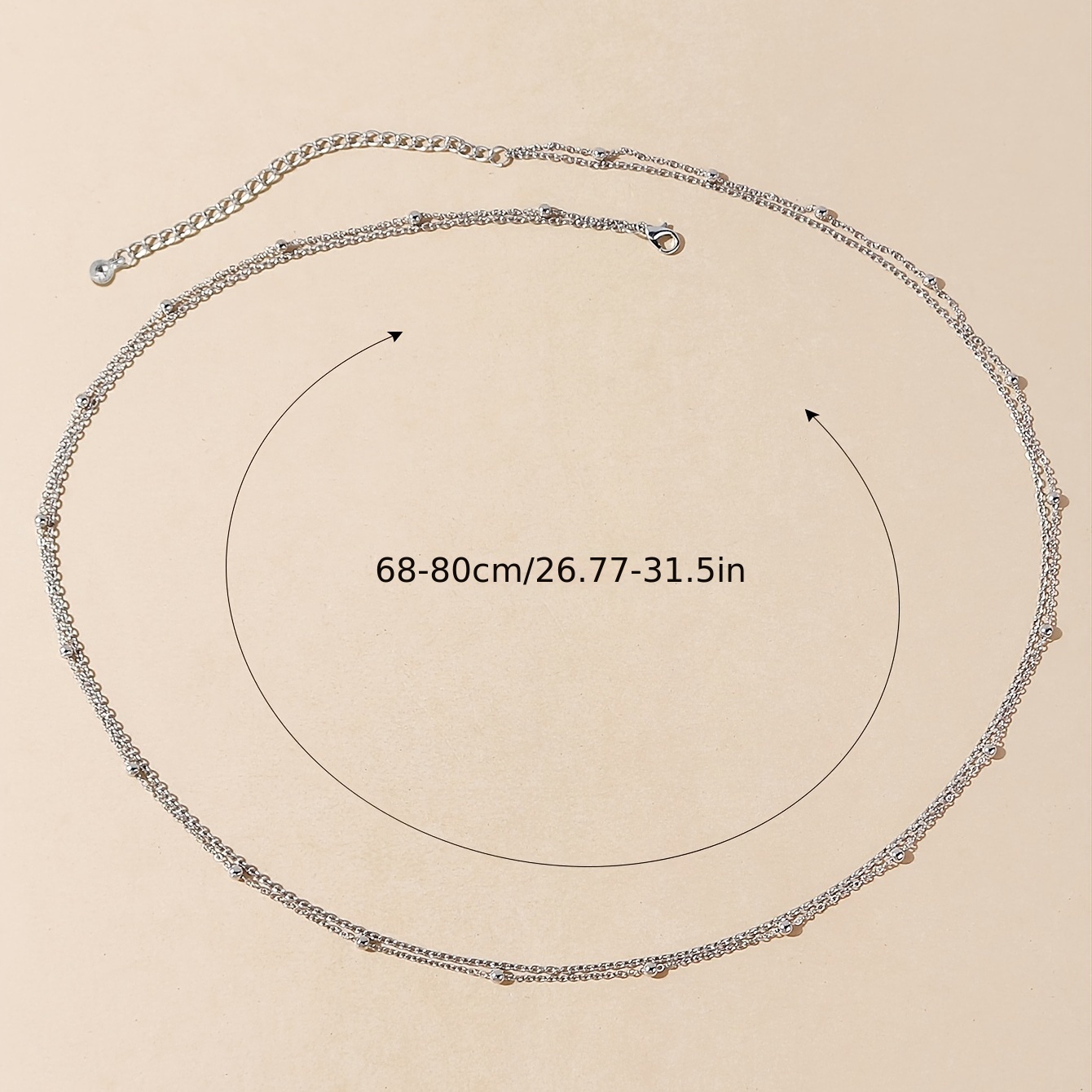 Layered Metal Bead Waist Chain, Summer Beach Jewelry