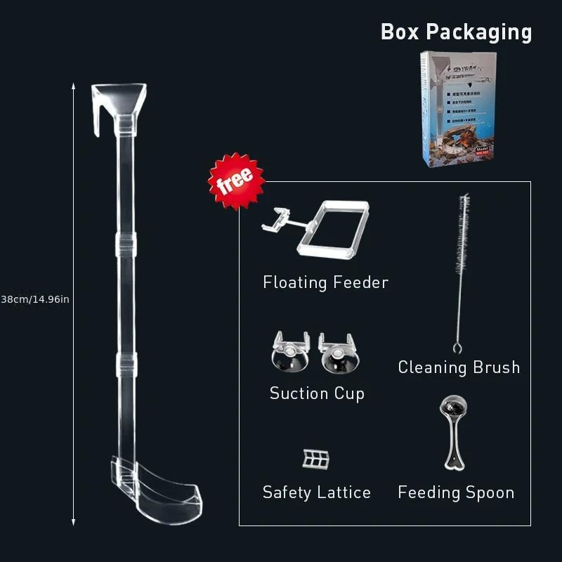 Aquarium Transparent Feeding Tube Set Acrylic Aquarium Feeder Fish Feeder Shrimp Feeder Fish Tank Feeding Accessories Tools