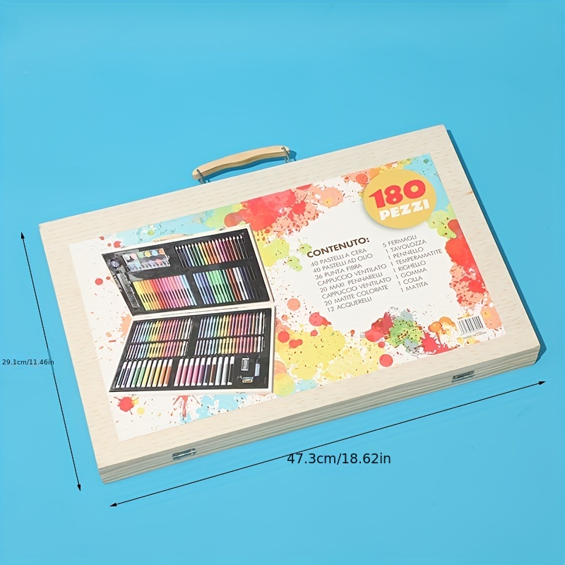 180pcs Painting Kits Oil Painting Sticks, Watercolor Pens, Crayons