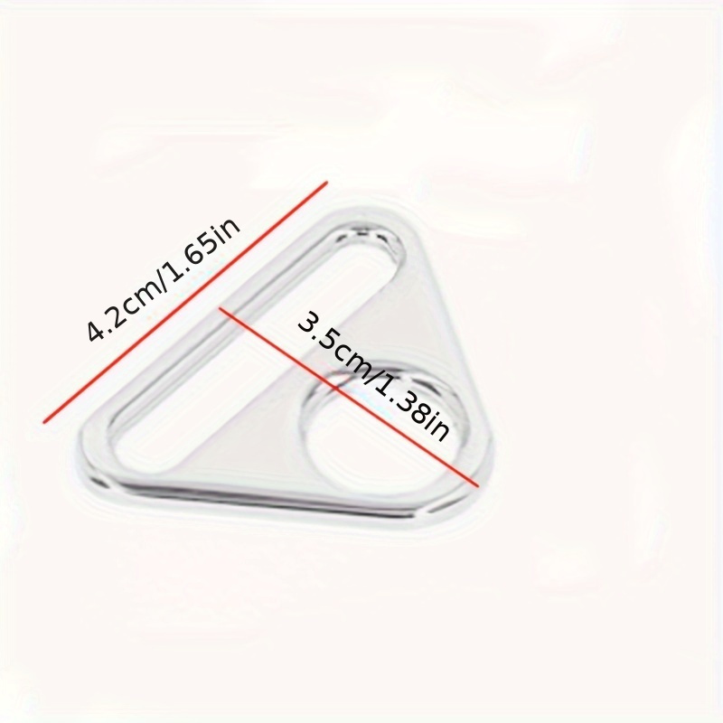 10 Pack Alloy Triangle Bag Shoulder Strap Adjustment Flat Round Hole Clothing Webbing Triangle Piece