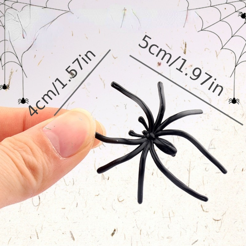 Gothic Punk Spider Webs Opening Ring Dark Animal Trick Toys
