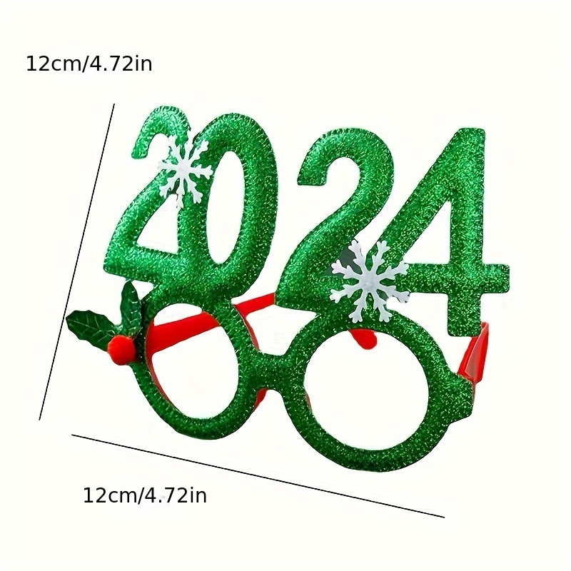 Acheter Cadre de lunettes de nouvel an, accessoires de photomaton,  ornements de joyeux noël, cadeaux de noël, décorations pour cadeaux de  réveillon du nouvel an