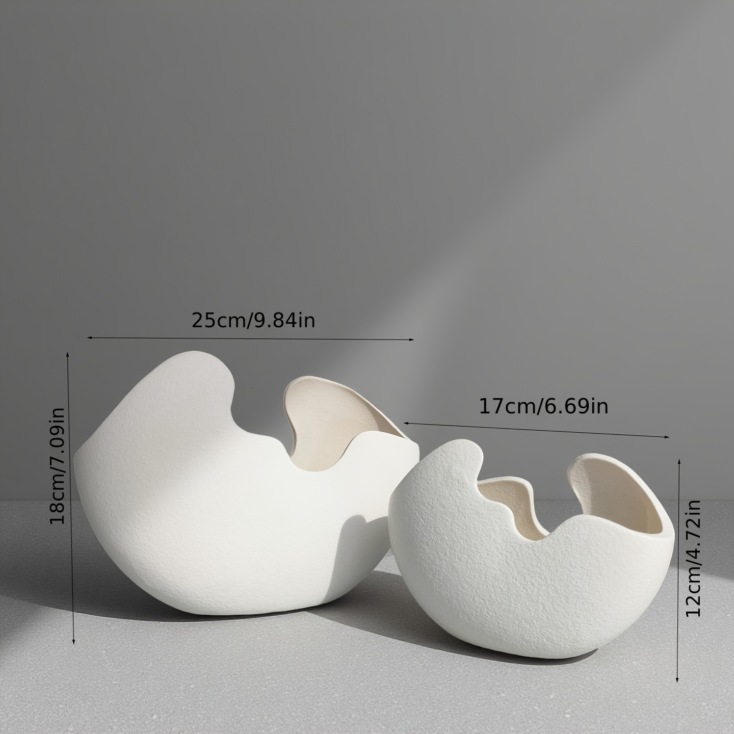 A Set of Two Ceramic Decorative Vases, Pure White in Two Sizes, Suitable for Tabletop Decoration, Home Decor, Office Decor, Wedding Venue Decoration, Party Decoration, Holiday Gifts, And Birthday Presents
