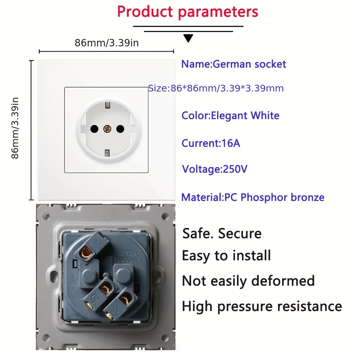 Type F Plug & Socket Dimensions & Drawings