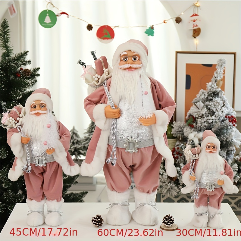 Christmas Old Man Figures Knitted Hat Glowing Santa Claus Dolls