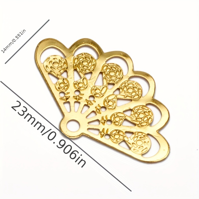 Filigree Findings for Jewelry Making, Plated Copper Components