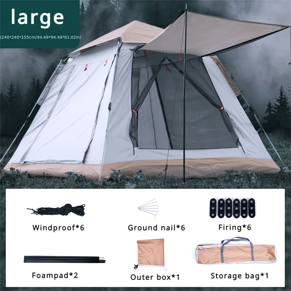 

Portable Outdoor Camping Tent For 4-5 People, Dual-door Ventilation, And Thanksgiving Gifts