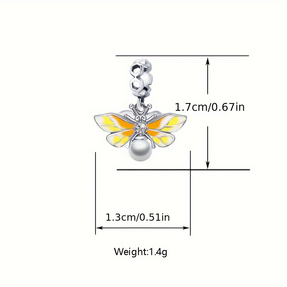 Women's 925 Sterling Silver Charming Bee Pendant Necklace
