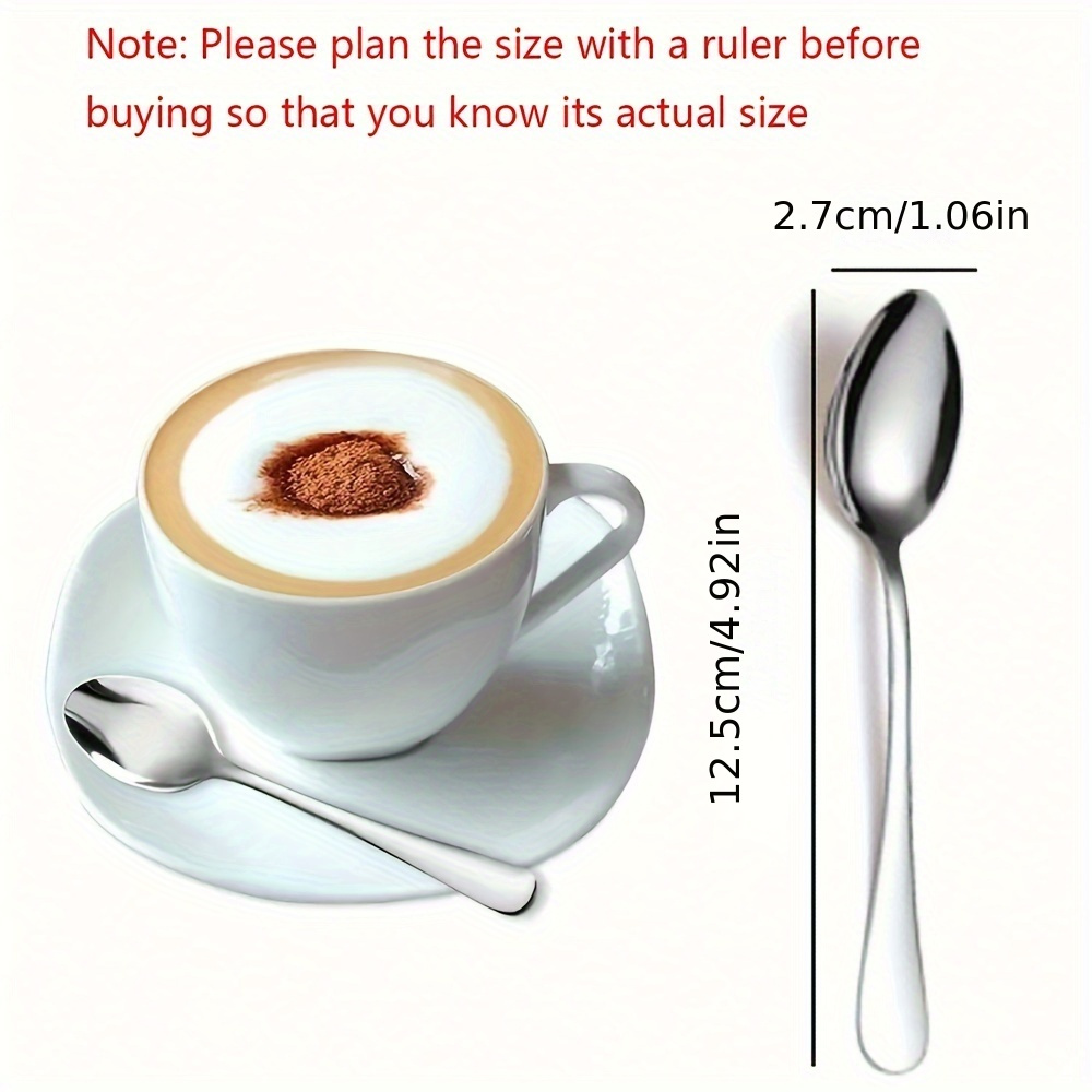 8 piece stainless steel mini coffee spoons set   christmas halloween easter hanukkah graduation suitable for tea desserts   use details 2