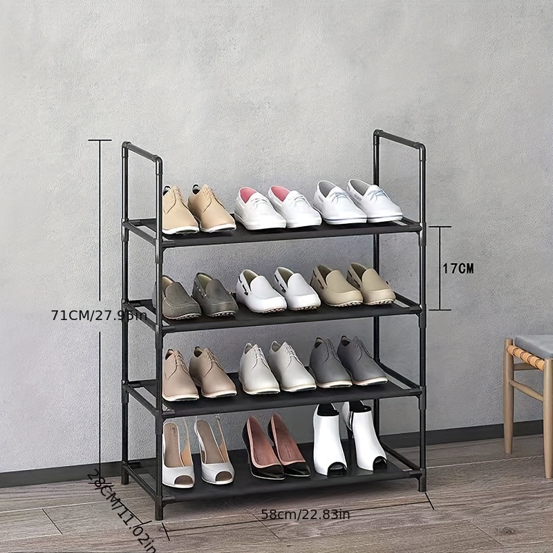 Zapatero organizador de zapatos, contra la pared, estante de almacenamiento  simple, multicapa moderna de madera de simplicidad para sala de