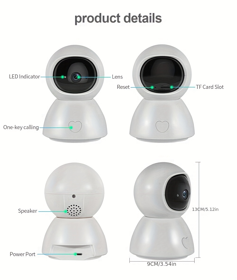 The intelligent camera ST-288-4M-TY high-definition mobile phone remote monitoring one-click call child monitoring monitor security monitoring details 9