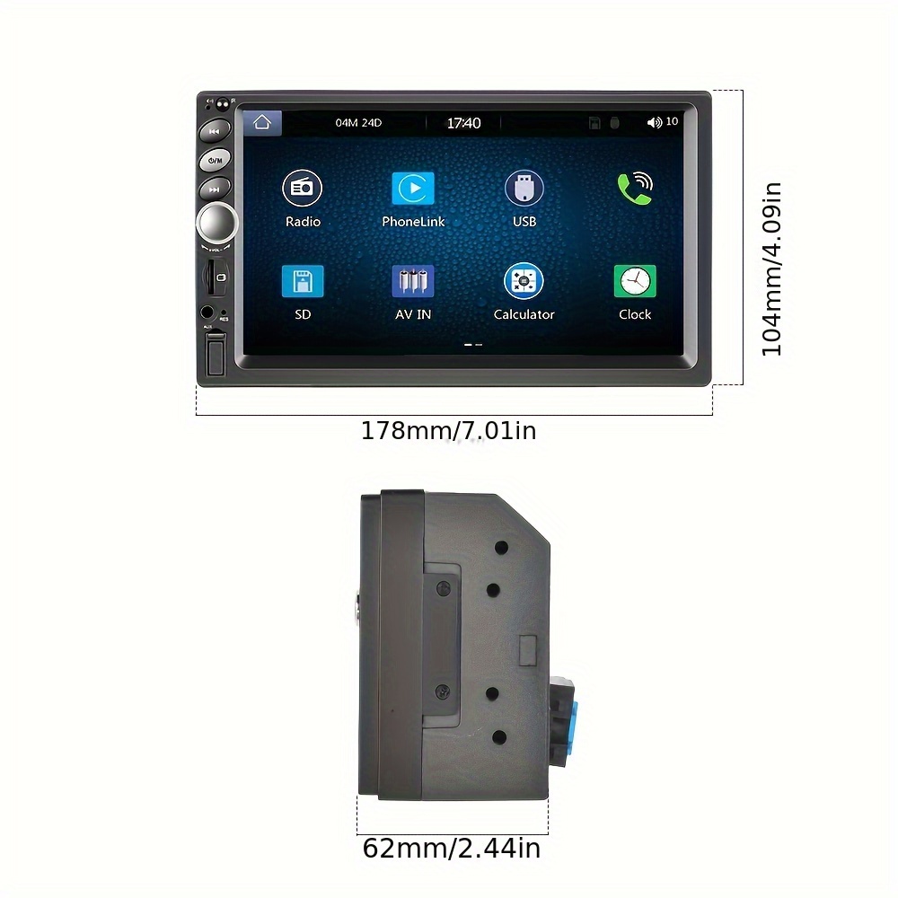2 Din Car Radio Mp5 Player Hd Touch Screen Support Usb Sd Fm - Temu