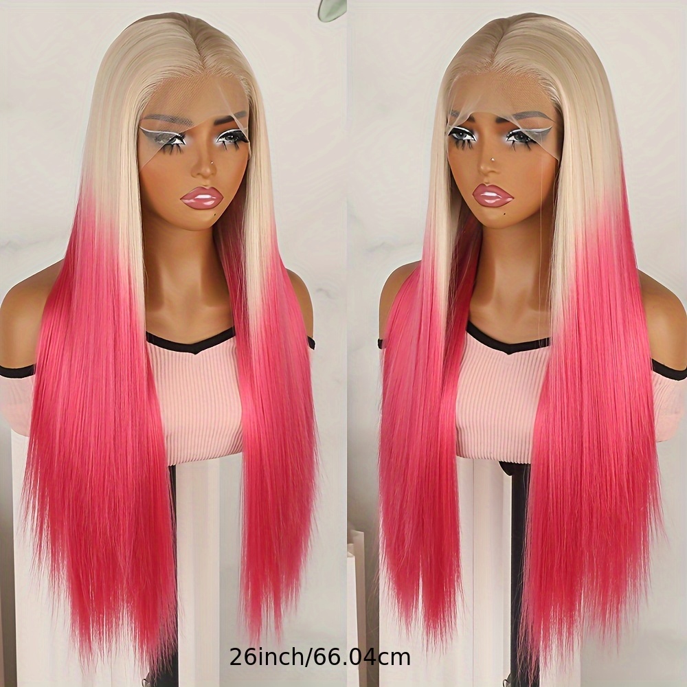 hot synthetic lace front wig hairline - Temu display picture 1